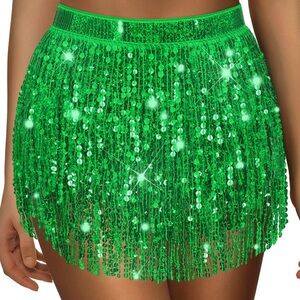 Amazon Sparkling Green Mini Skirt